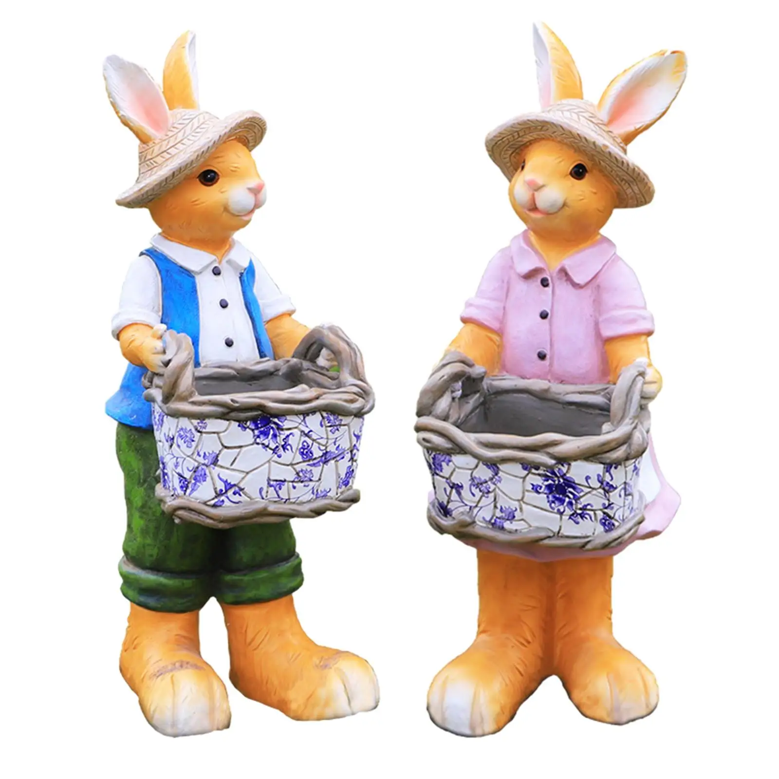 

Garden Rabbit Statue Art Figurine Animal Sculpture Landscape Ornament for
