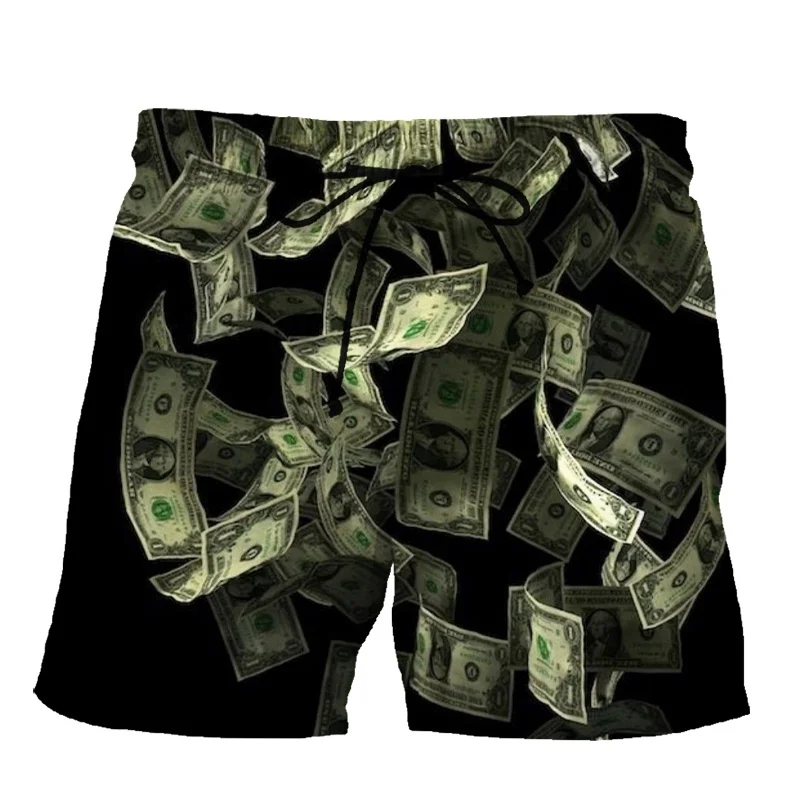 Funny 3d Printed Dollar Beach Shorts For Men Kids Summer Personalized Fashion Swim Trunks Cool Street Short Pants Women Clothing 6