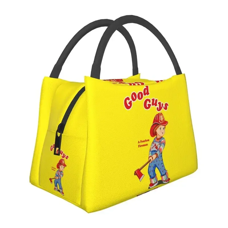 

Good Guys Fireman Insulated Lunch Bags for Women Resuable Child's Play Chucky Thermal Cooler Lunch Tote Office Picnic Travel