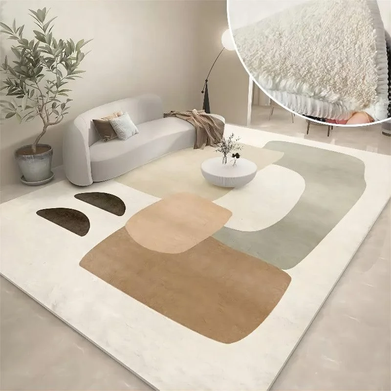 

Living Room Tea Table Carpet Nordic Large Area Thickened Imitation Cashmere Rugs Household Blanket Bedroom Rug Coffee Table Rug