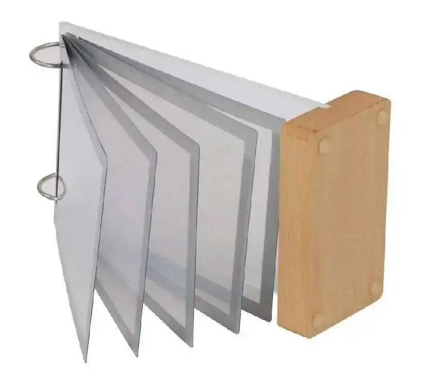 A5 Klar Tisch Zelt Karte Restaurant Kunststoff Aufrecht Acryl Tisch Menü Halter Papier Schild Ständer Mit Holz Basis – Detail 2