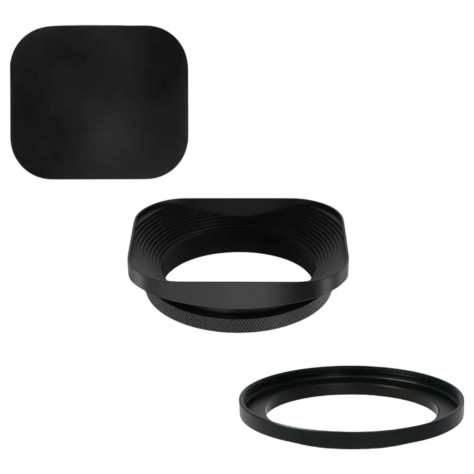 Camera Square Metal Lens Hood Universal Retro Reduce Light for Fujifilm Leica 37/39/43/46/49/52mm