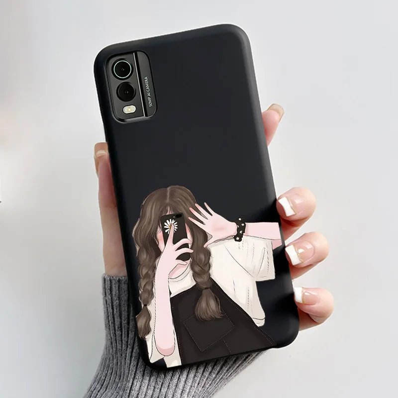 Astronaut Pattern Shockproof Black Jelly Case with Soft Bumper Cover