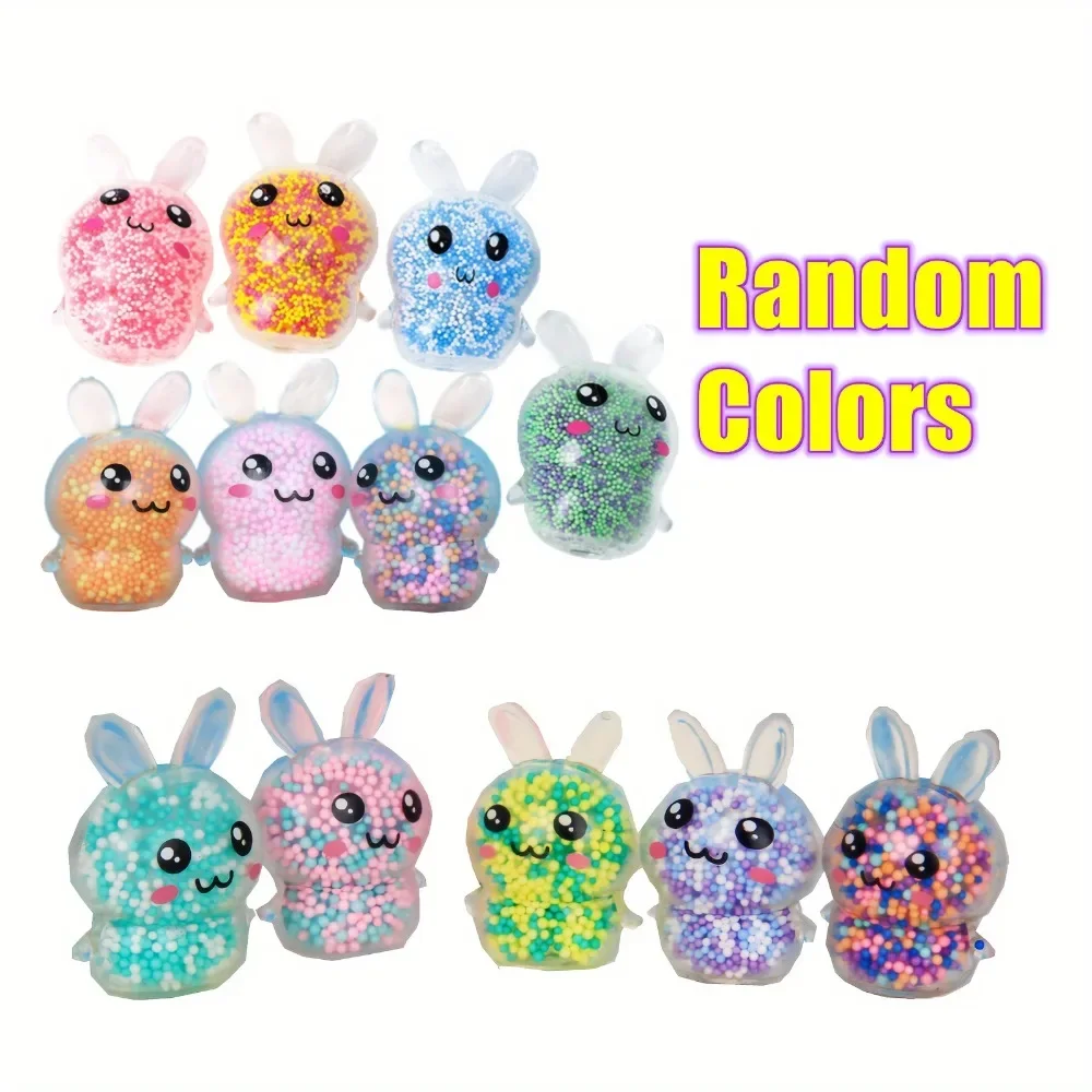 Fidget Toy 1PCS Squishy Bunny Stress Balls With Light Stress Relief Toy Girls Kids For Easter Basket Stuffers