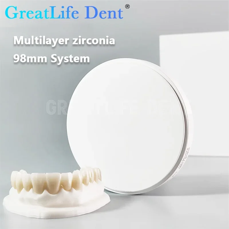 

GreatLife Dent TT-GT Explore Functional 4D Multilayer Zirconia Blocks Dental Lab Materia 98mm System 12-30mm CAD CAM 43%-57%