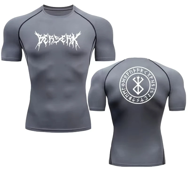Anime Berserker Kompression T-shirt Männer Fitness Engen Langarm Sport T Shirt Training Jogging Shirts Gym Sport Schnell Trocknend – Detail 9