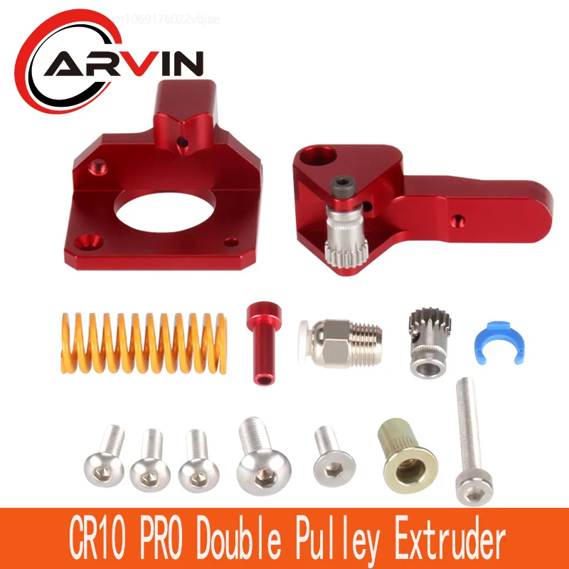 

Original CR10 PRO Double Pulley MK8 Extruder Block Kit Feed Dual Gear Direct for 1.75mm Ender 3/5 CR10S PRO 3D Printer Parts
