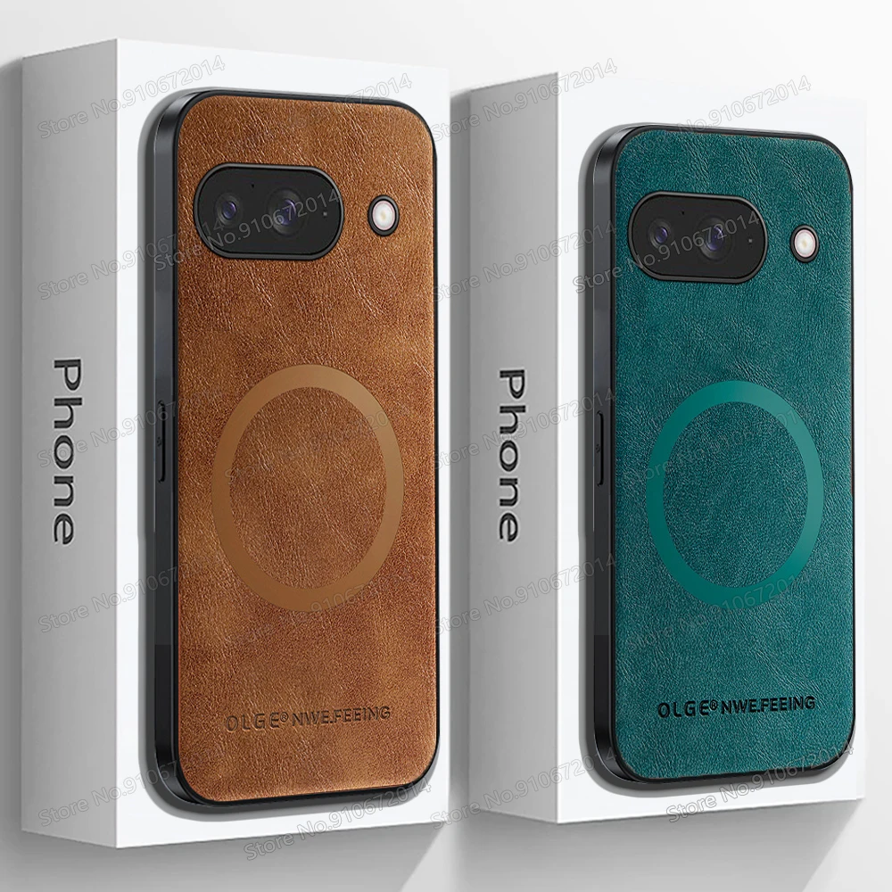 Vintage Classic Leather Magnetic Phone Case - Shockproof Back Cover