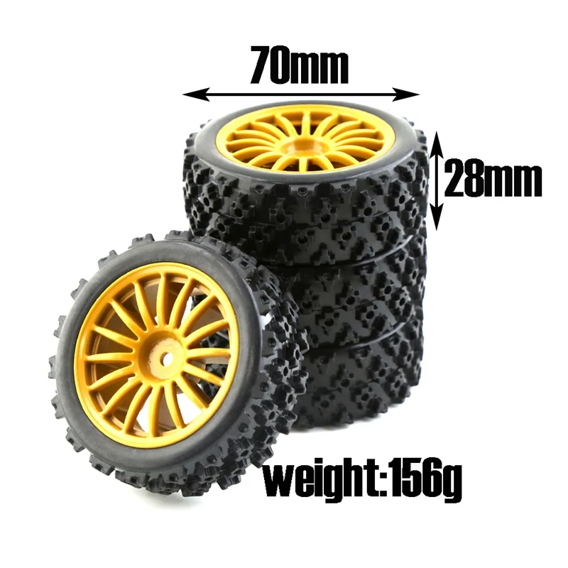 4Pcs Rubber Tire Wheel Tyres For Tamiya XV-01 XV01 TA06 TT-01 TT-02 PTG-2 1/10 RC Car Upgrades Parts Accessories