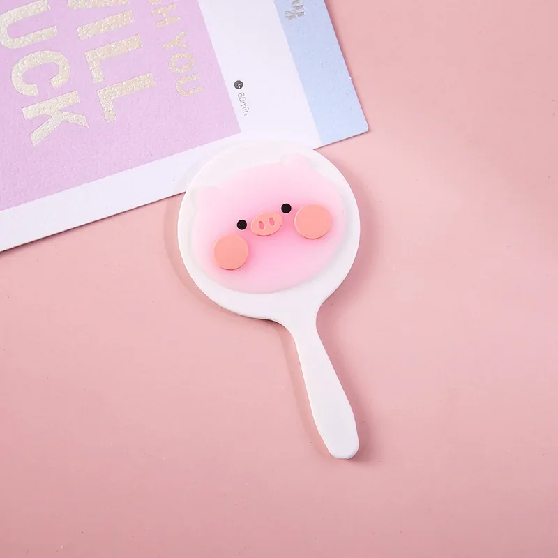 Mini Creative Cartoon Portable Makeup Mirror Ins Style Cute Girl Makeup Portable Handheld Mirror Маленькое зеркало