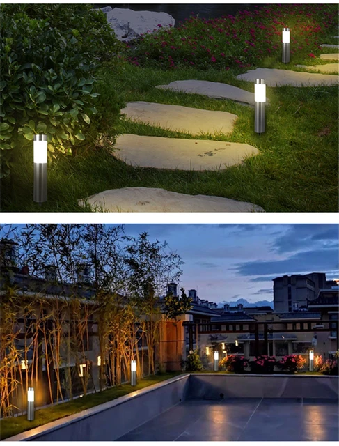 1/2/4 Pack Solar Garden Pathway Lights Outdoor LED Lighting Ground Plug Bollard Light for Patio, Gardens, Pathways,Lawn,Yard 3