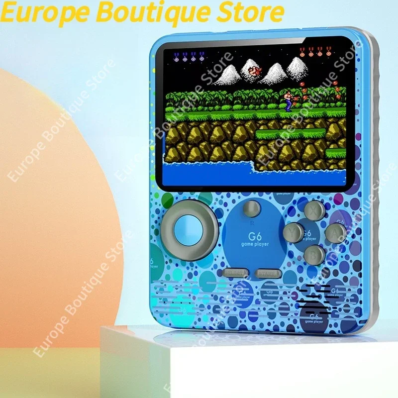 G6 Macaron Handheld Game Machine with 500 Classic Games HD Screen Contra Mini Arcade Retro Game Console for All Ages