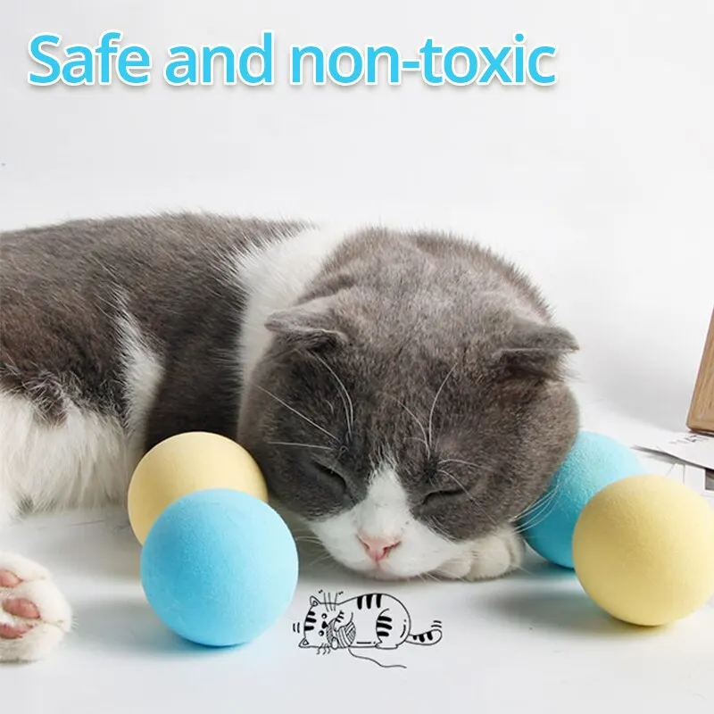 Cat Squeaky Ball Toy Simulation Of Automatic Smart Animal Sound Interactive Gravity Ball Catnip Toys For Kitten Kitty Playing cat interactive ball toys