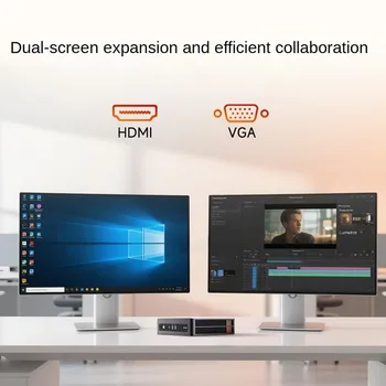 Intel Core i5 i7- Mini PC 4K Support Ultra Slim Micro Desktop Computer for Business Wi-Fi 6 + Bluetooth 5.2 3