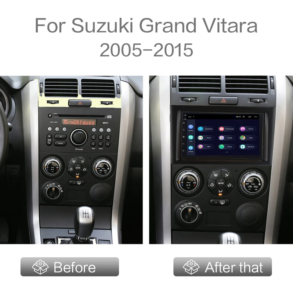 9" Car Radio For Suzuki Grand Vitara 2005-2015 - Wireless CarPlay Android Auto