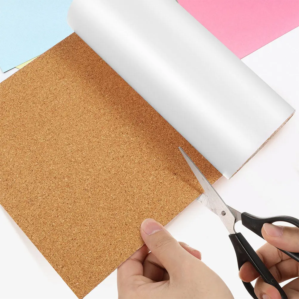 자가 접착 코르크 롤 20x200x1mm 두께의 유연한 보드, 벽 코르크 서랍 라이너 DIY 공예품, 소음 감소, 사무실, 학교, 메모용