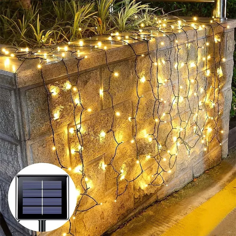 Уличная Водонепроницаемая гирлянда на солнечной батарее, праздничная Ландшафтная лампа, рождественское садовое украшение, световая лента, 50/100 светодиодов