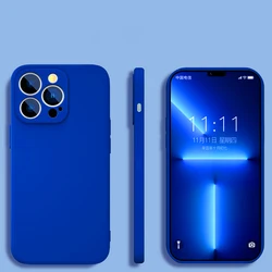 Premium Liquid Silicone Soft Case with Full Lens Protection - Square Design, Ultra - Thin Cover for 7Plus - 8Plus (Klein Blue)