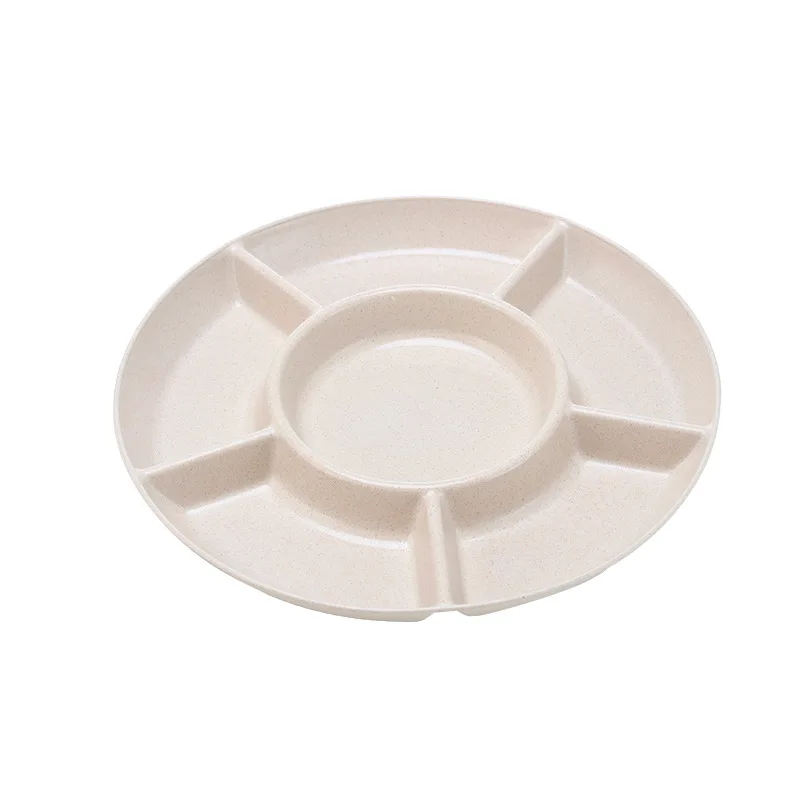 1 Pc 6-Compartment Food Storage Tray Dried Fruit Snack Plate Appetizer Serving Platter for Party Candy Pastry Nuts Dish Fruit Plate
