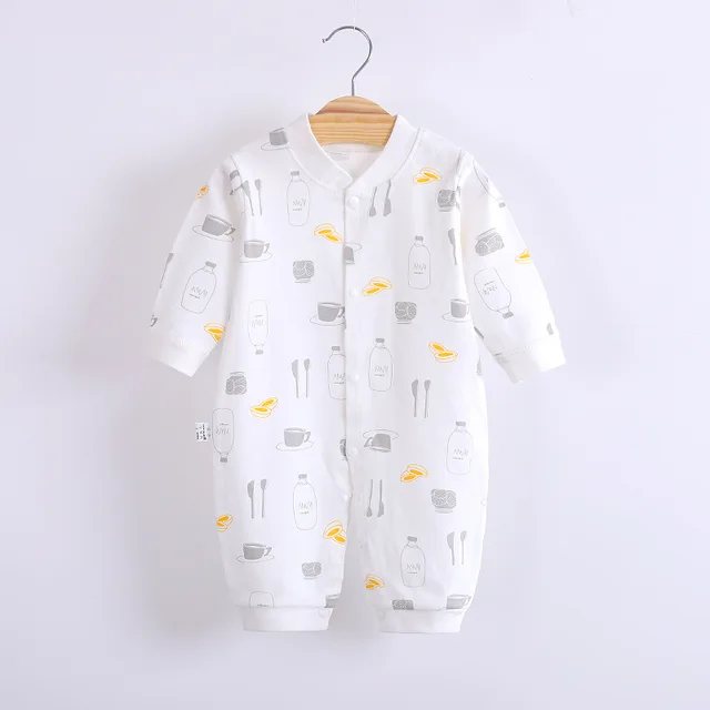 Cotton Baby Jumpsuit Baby Long Sleeve Toddler Romper Clothes Newborn Cute Romper Baby Home Clothes Baby Girl Winter Clothes H