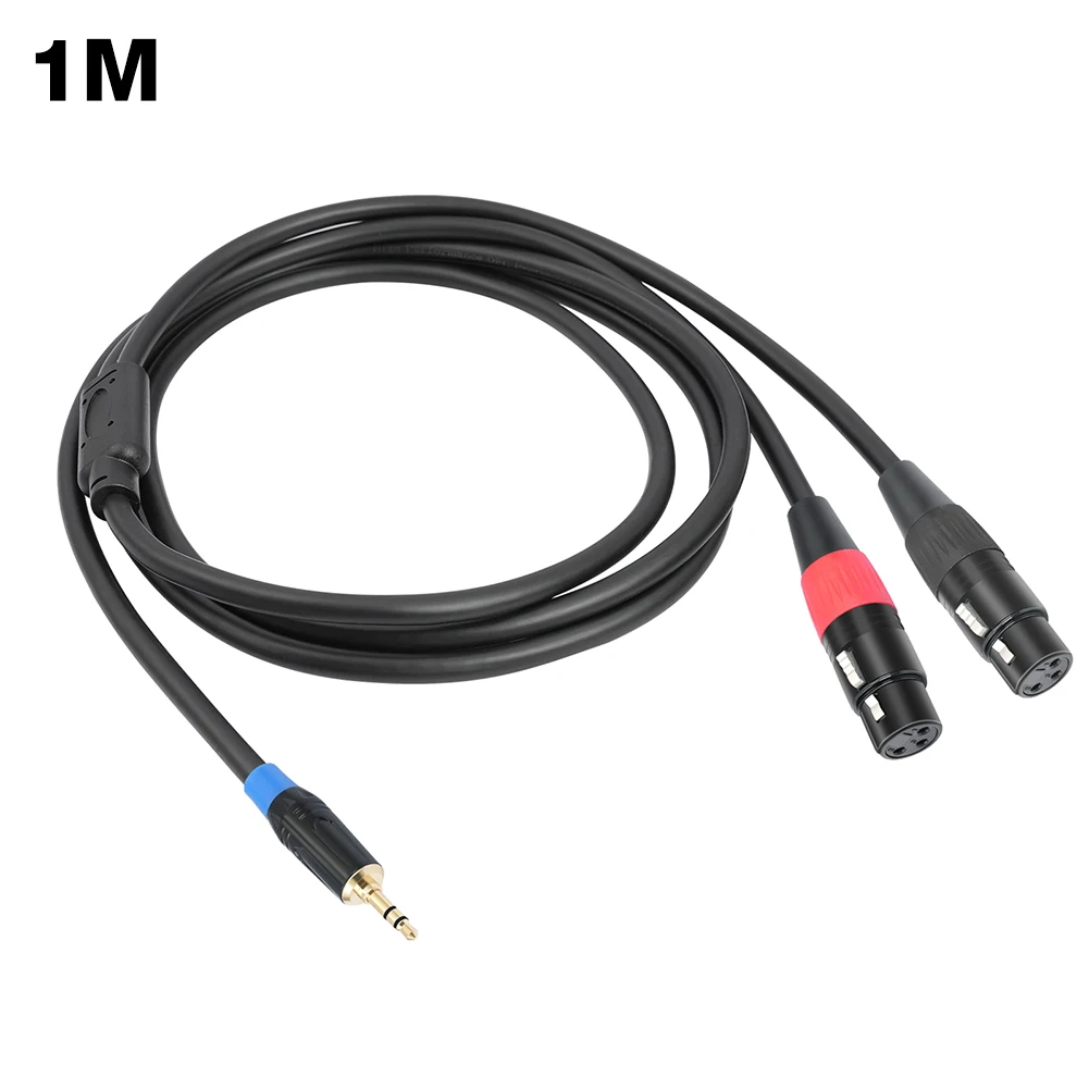 Dual XLR Stereo Audio Cable with 3.5mm Jack Adapter