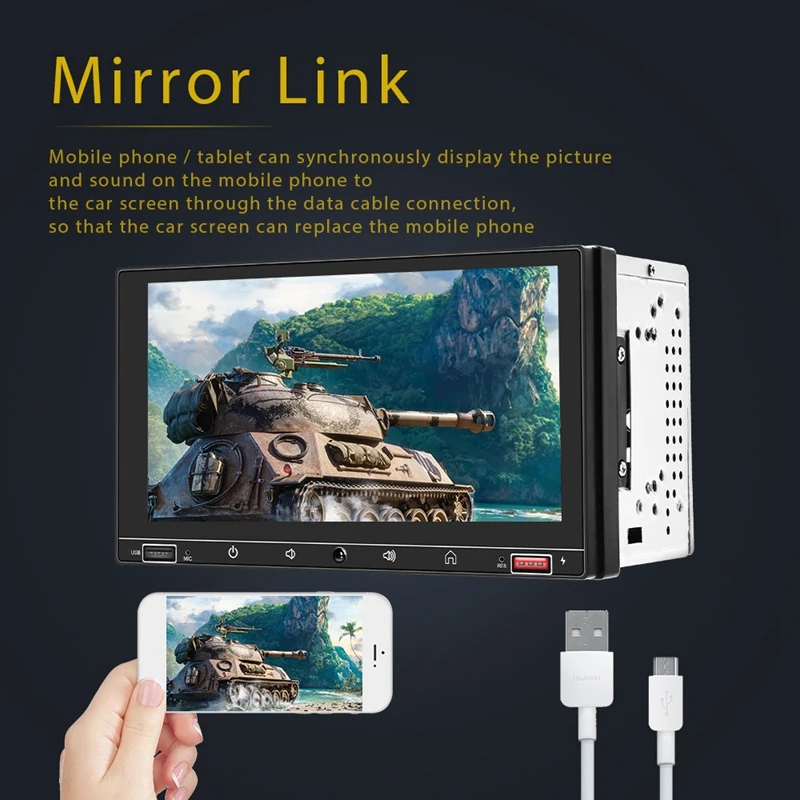 7 Inch Universal Car Radio 2 Din Carplay Android Auto For-Nissan Toyota MP5 Player Multimedia Player