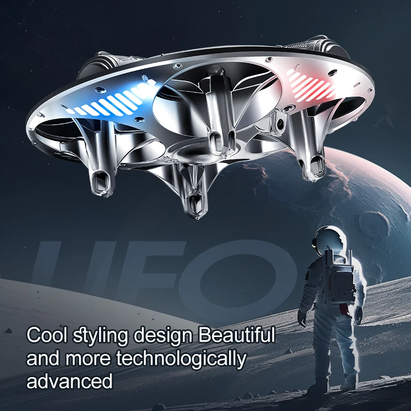 New V43 Mini RC UFO Drone With LED Light Gesture Sensing Quadcopter Anti-collision Induction Flying Ball Dron RC Toys For Kids 5