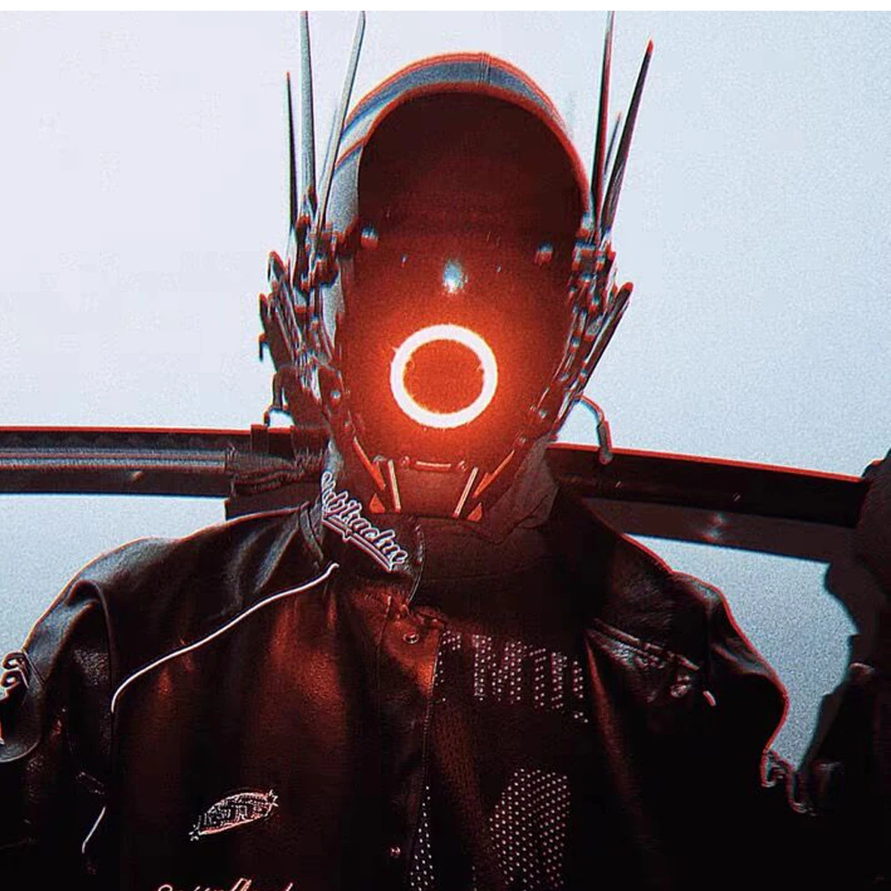 

Маска-джоки Knight Lights Disc, аксессуары для косплея, маска для бара DJ в интернете-панк, игры самурайского воина, крутая ролевая Аниме Реквизит, игрушка в подарок