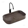 Home Bathroom Sink Personalized Above Counter Basins Bathroom Fixture Ceramic Basin Balcony Home Square Sinks N 2