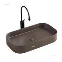 Home Bathroom Sink Personalized Above Counter Basins Bathroom Fixture Ceramic Basin Balcony Home Square Sinks N 2