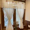 Cotton White Warp Ruffled Cherry Curtains for Living Room French Elegant Lace Valance Curtains for Bedroom Wedding Curtains A583 3