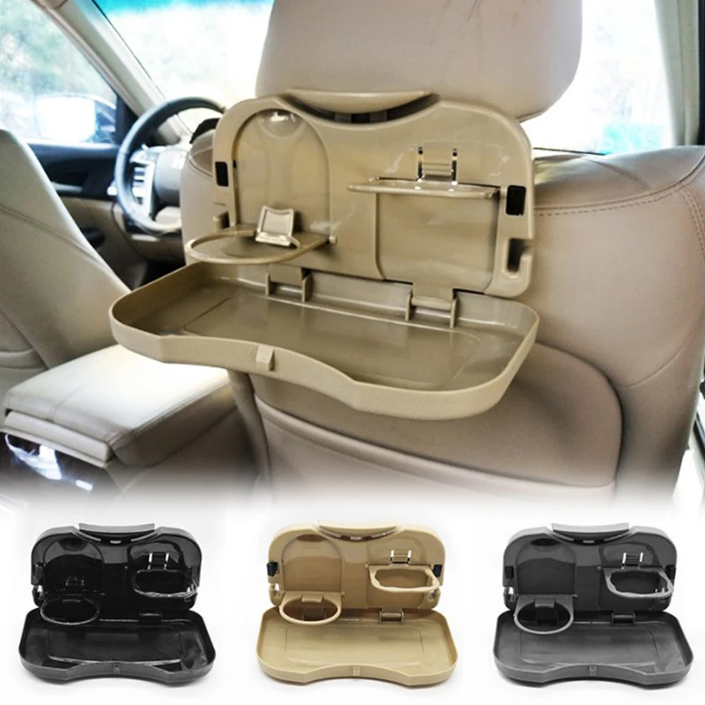 Car Folding Table Auto Drink Food Cup Tray Car Cup Holder Back Seat