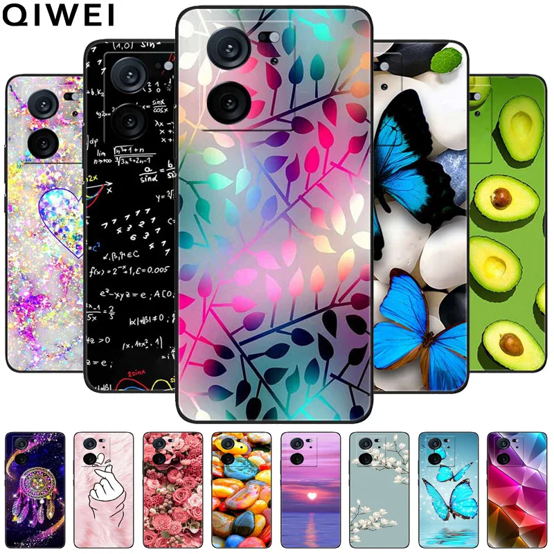 Per Xiaomi 13 T / 13 T Pro Custodia In Silicone Morbido Carino Moda Nero Paraurti Coque Per Xiaomi 13 T Pro Borsa Protettiva 13 T 13 T 5G 6.67''