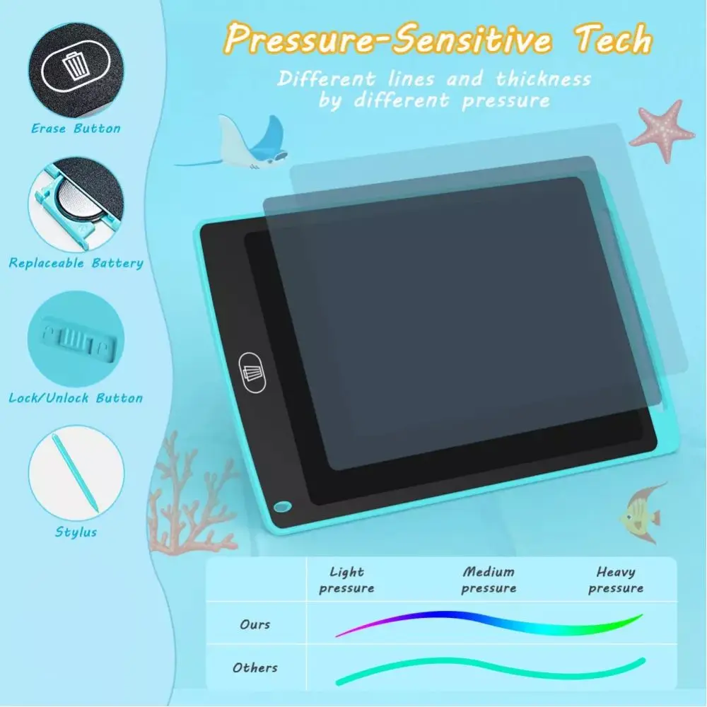 Lcd drawing tablet children's 8.5 inch LCD screen electronic writing board handwriting pad stylus pad