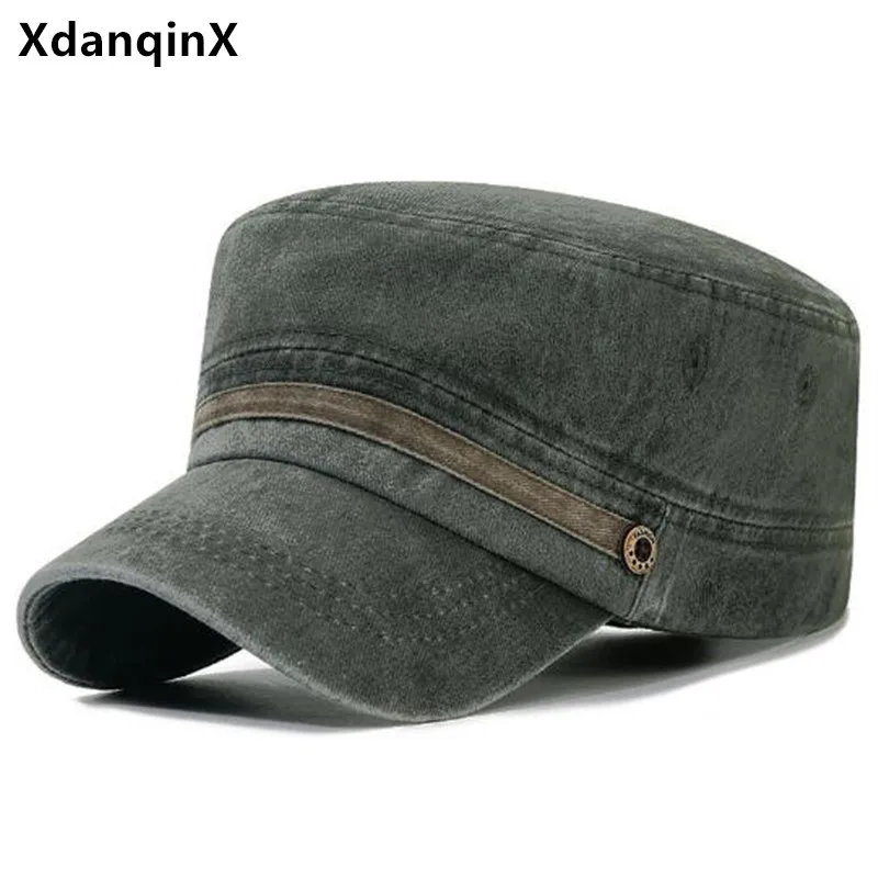

Autumn Men's Cap Washable Cotton Military Hats Classics Vintage Sports Golf Hat Flat Caps For Men Camping Fishing Cap Navy Hat