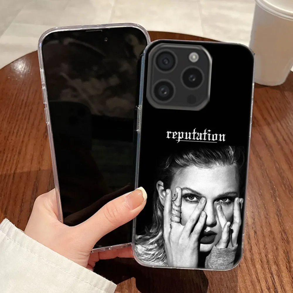 Funda de teléfono transparente T-Taylors S-Swifts para Aplee iPhone 12 13 Mini 14+ 15 Plus 16 Pro Max Funda 11 Pro X XS Max Coque Hard PC Cell