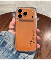 Personalized Customized Name DIY Case For iPhone17 16 15 14 13 12 11 Pro Max Plus,Luxury Soft Clear TPU Shockproof Cover 2