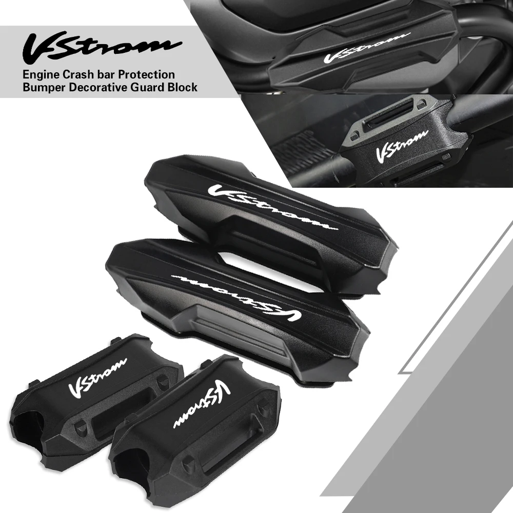 

For SUZUKI V STROM VSTROM 650 V-STROM 1000XT Vstrom 1050 25mm Motorcycle Engine Crash bar Protect Bumper Decorative Guard Block
