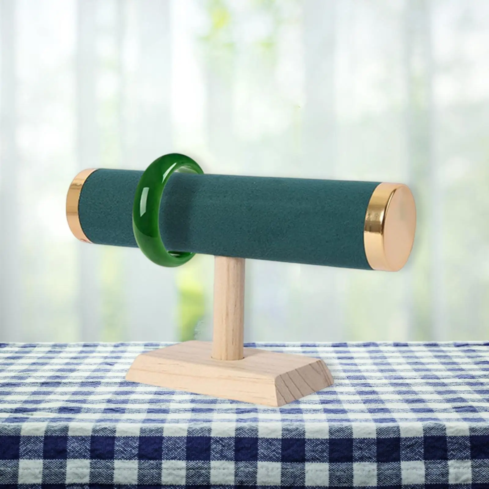 2 Espositori Per Bracciali Verticali - In PVC E Lino, Altezza 31cm, Per Gioielli, Fascie, Orologi - Foto 5