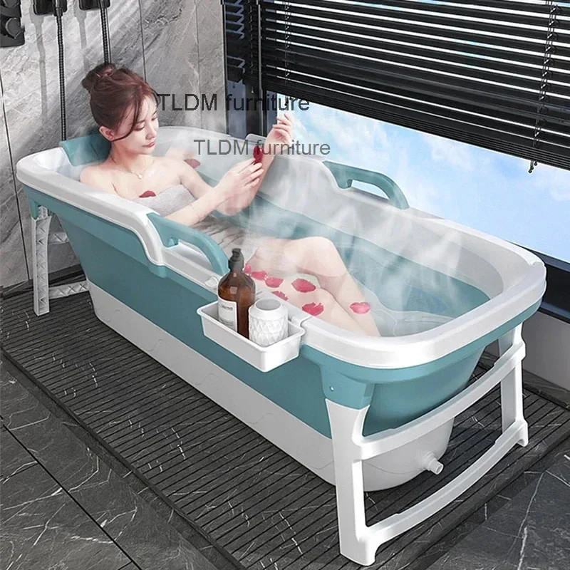 

Household Foaming Tub Adult Bathing Tub Modern Portable Bathtub Foldable Bathing Basin Adult Washing Basin Full Body Sweat Steam