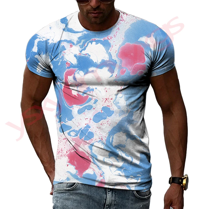 

Summer Fashion Oil paint graffiti Trend T Shirts For Men Casual 3D Print Tees Hip Hop Personality Round Neck Short Sleeve Tops