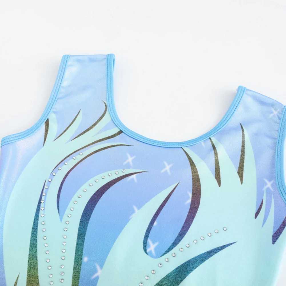 New Gymnastics Leotards for Girls Ballet Dancewear Practice Outfits Cross Back Kids Bodysuit Sleeveless Dance Costume