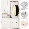 armoire and Drawers Design, Ample Storage Space Whites Closet  Metal Handles, Fits All Home Decor Styles, Wardrobe 3