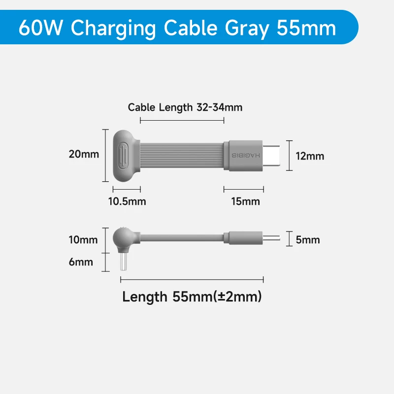 ตัวเลือกสินค้า สายชาร์จ USB-C งอ 90 องศา ชาร์จเร็ว PD 60W