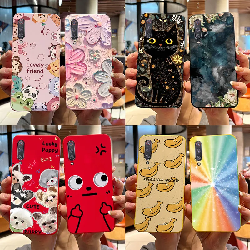 Cute Cartoon Butterfly Shockproof Silicone Case Cover - Fits Xiaomi Mi 9 Lite