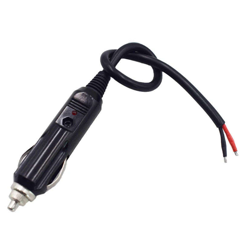 

1PC 15cm 12V-24V Auto 10A Male Car Cigarette Lighter LED Socket Plug Connector Adapter