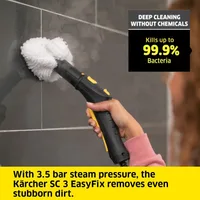 Kärcher - SC 3 Portable Multi-Surface Steam Cleaner/Steam Mop with Attachments – Chemical-Free, Rapid 40 Second Heat-Up 2