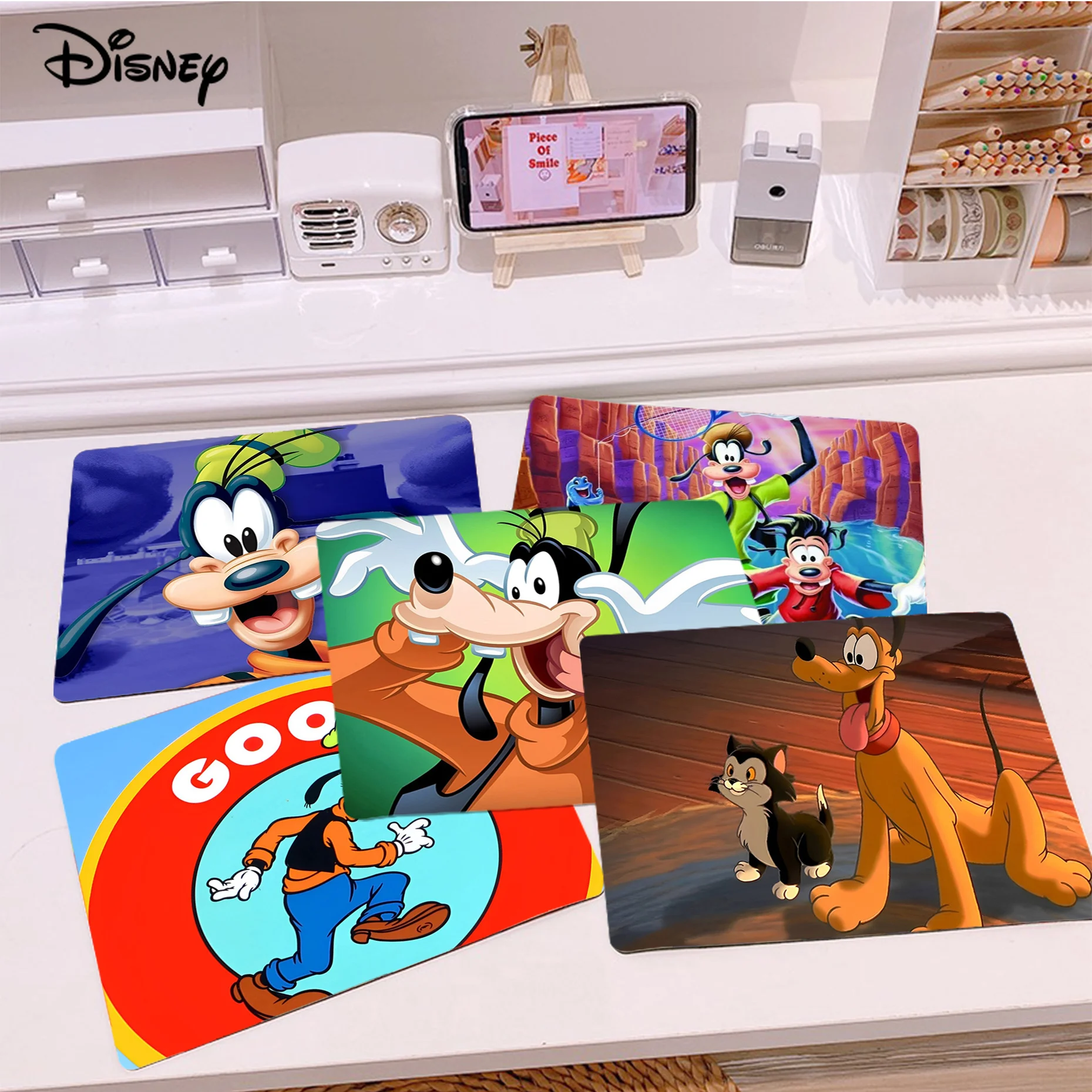 

Disney Goofy Mousepad Custom Skin Desktop Desk Mat Kawaii Gaming Accessories Students Writing Pad Padmouse Desk Play Mats