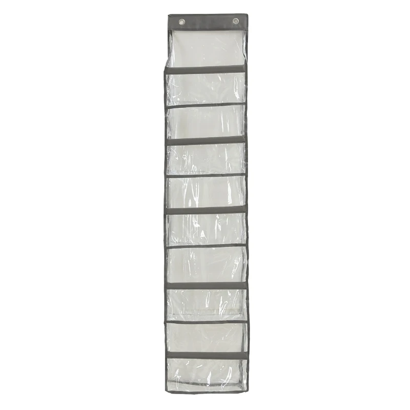 

1 Piece 5-Shelf Over The Door Hanging Pantry Organizer Transparent Pvc Behind The Door Storage Organizer Capacity