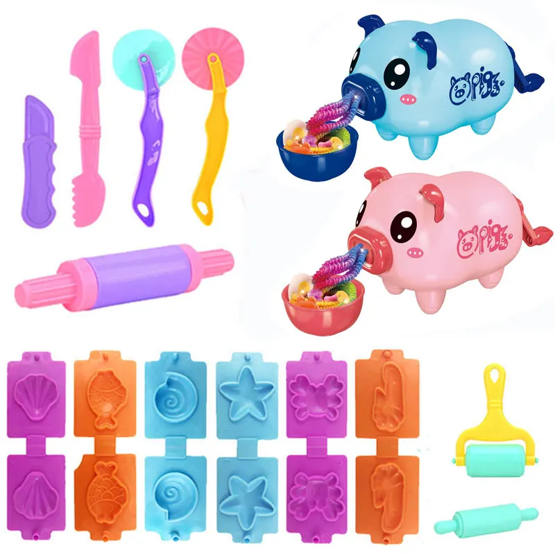 Children Dough Tool Set 3D Plastic Mold And Dough Clay Knife Mold Boys And Girls DIY Toy Cutting Roller Game Accessories Play Dough Tools